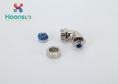 Encaixes de mangueira impermeáveis do metal do CE IP66 conector flexível da tubulação de 90 graus