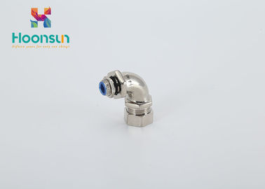 Encaixes de mangueira impermeáveis do metal do CE IP66 conector flexível da tubulação de 90 graus