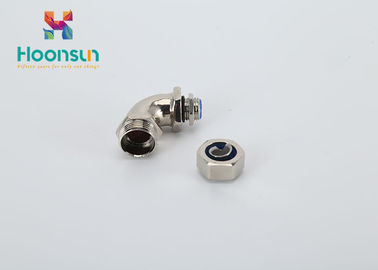 Encaixes de mangueira impermeáveis do metal do CE IP66 conector flexível da tubulação de 90 graus