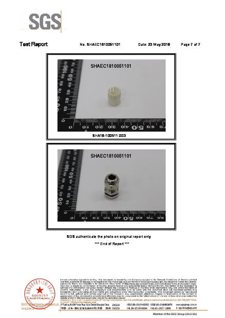 China ZHEJIANG HONGXIANG CONNECTOR MANUFACTURING CO.,LTD. Certificações